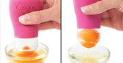 Inventor creates fool-proof egg separator that sucks the yolk from the white without any mess